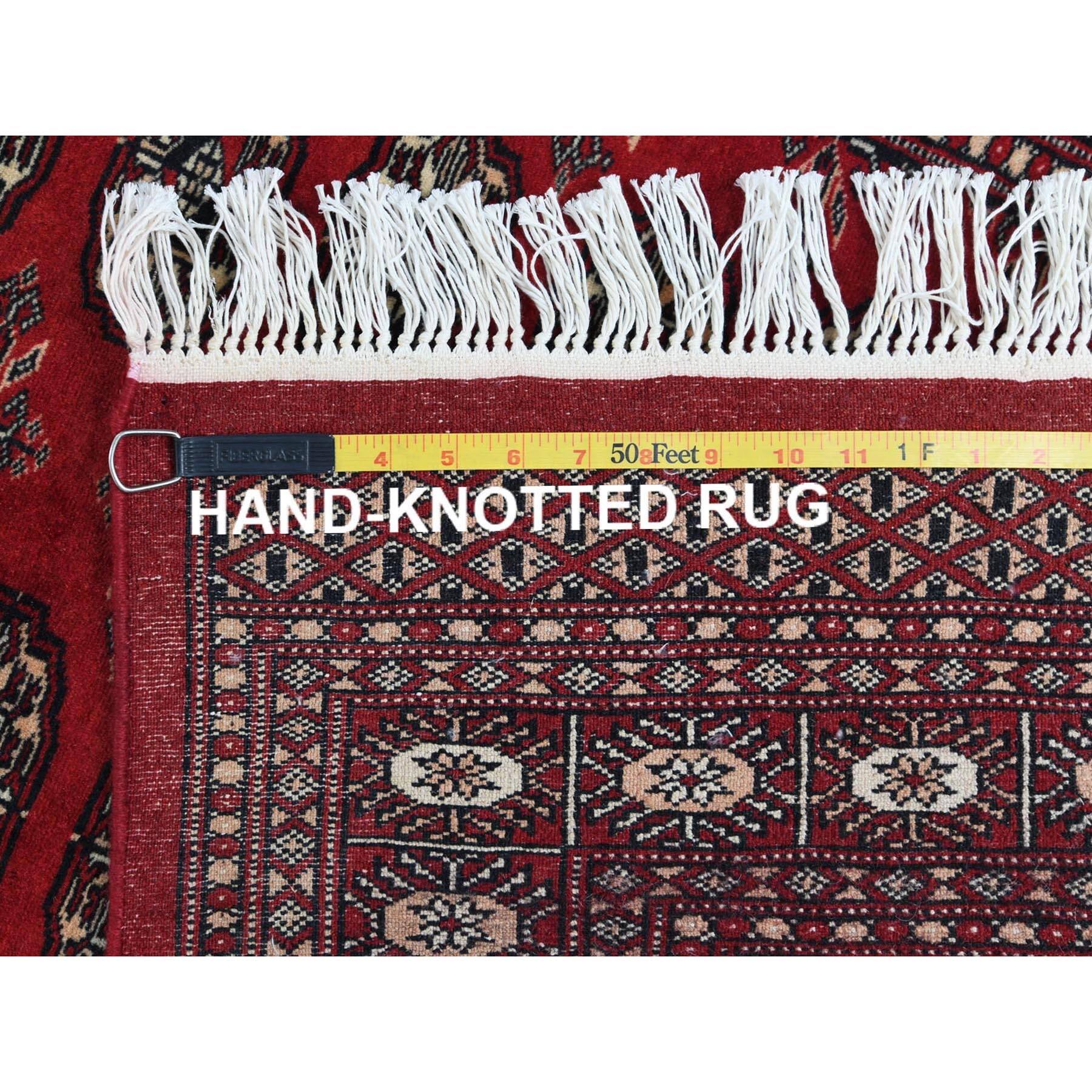 Shahbanu Rugs Hand Knotted Saturated Red Denser Weave Silky Wool 250